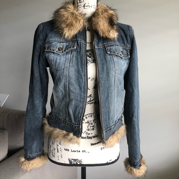 faux jean jacket